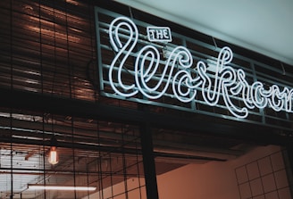 The Workroom shop signage