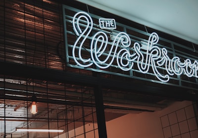 The Workroom shop signage